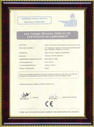 International CE quality system certificate