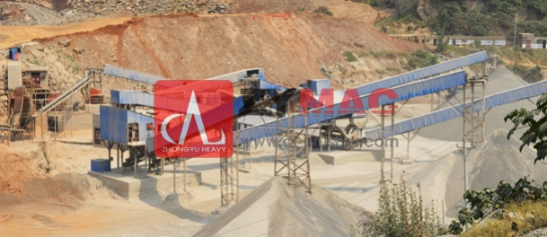 Aggregate production line 100T/H in Yunnan.